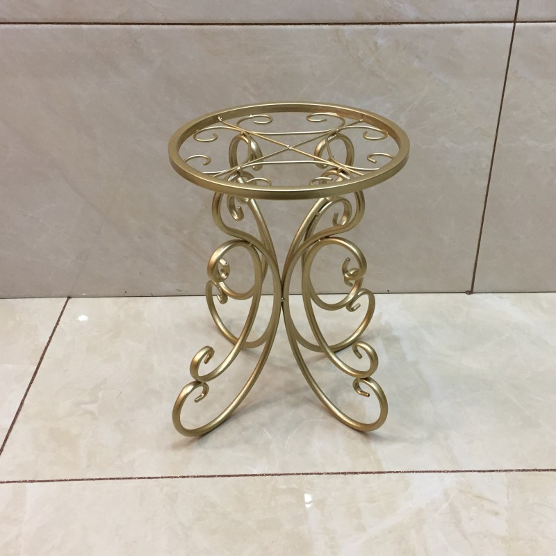 皇豹北欧金色铁艺花架家用室内阳台客厅花盆底座飘窗台绿萝盆栽花架子