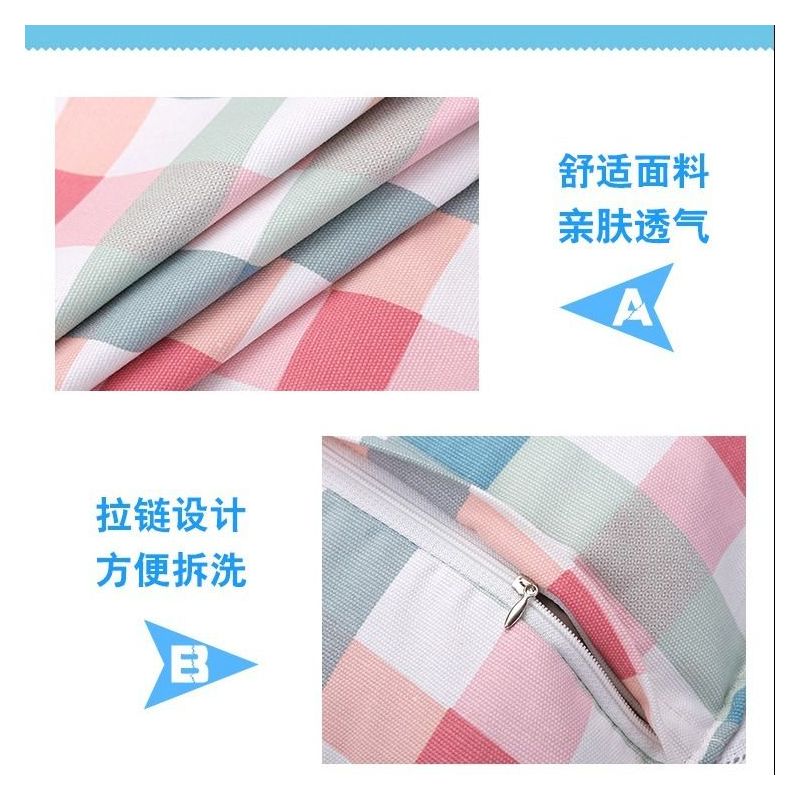 老粗布颈椎枕套乳胶枕芯套一对装儿童成人学生宿舍四季酒店抱枕套