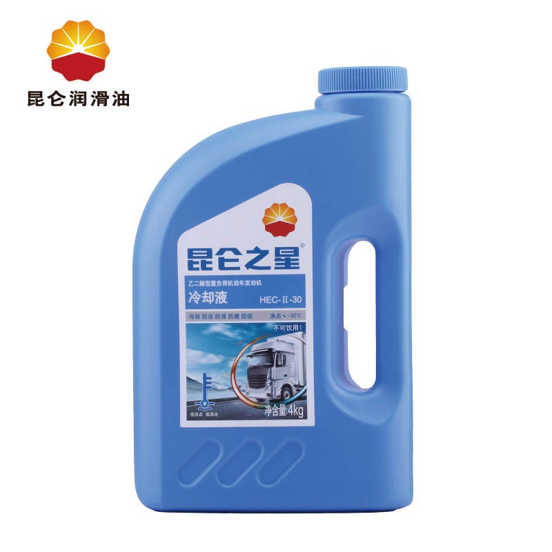 中国石油 昆仑润滑油 昆仑之星防冻液 乙二醇型重负荷冷却液-30℃ 4L
