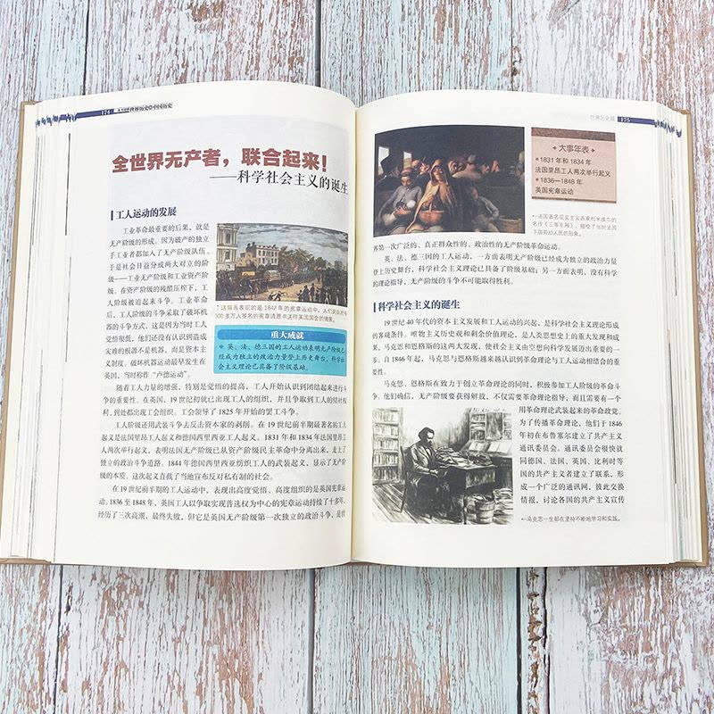 [正版]精装彩图 一本书读懂世界历史和中国历史 历史类书籍书 青少年初中生高中成人世界上下五千年 中国古代史世界史图片