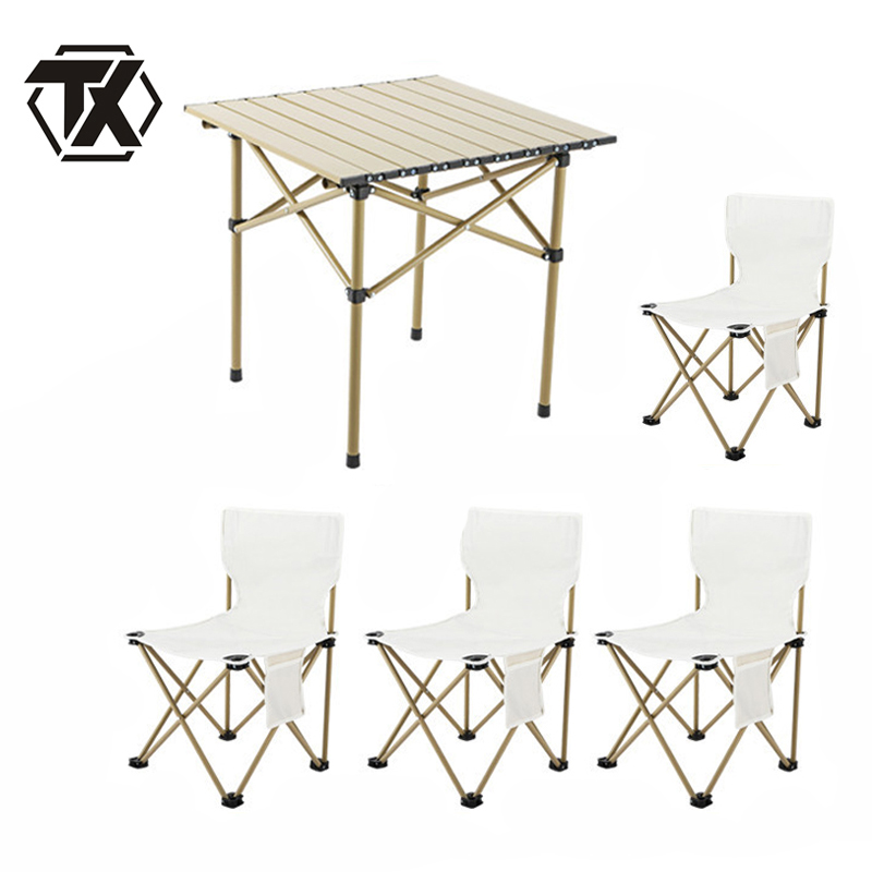 铁迅 露营折叠桌椅五件套ZY9 套高清大图