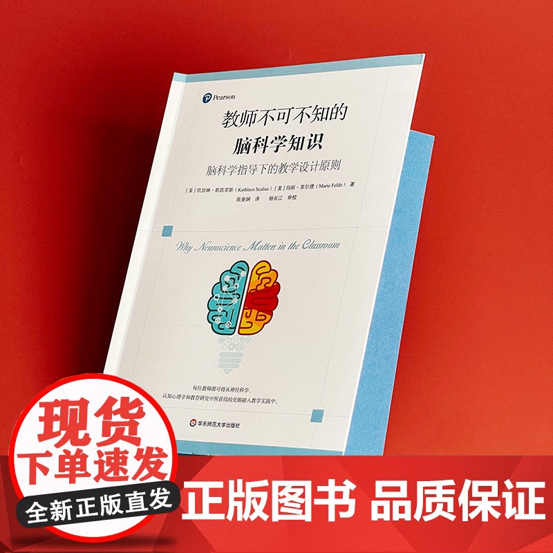 教师不可不知的脑科学知识 脑科学指导下的教学设计原则 神经科学 认知心理学 教学指导核心原则 华东师范大学出版社高清大图