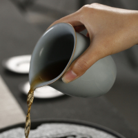 戴云品格 汝窑茶具公道杯陶瓷功夫茶具配件分茶器倒茶器汝瓷茶海家用礼品 原矿冬青釉屹立公道杯