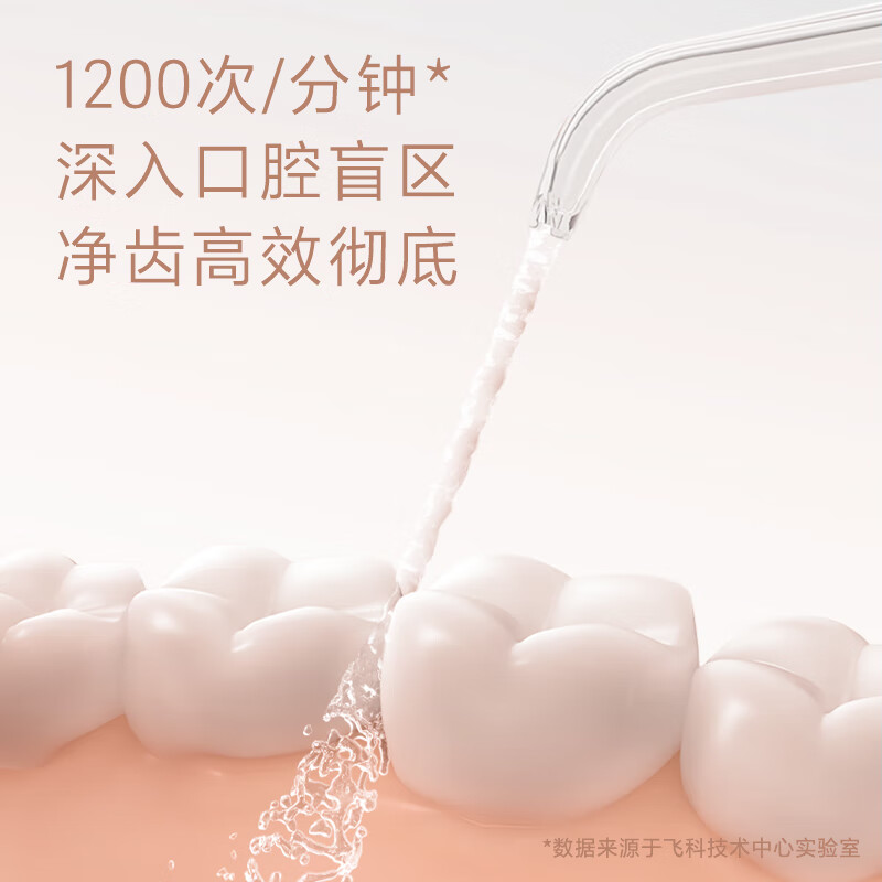 飞科(FLYCO)电动冲牙器便携洗牙器牙齿清洁4挡模式4种喷嘴 FP7800蜜瓜橙高清大图