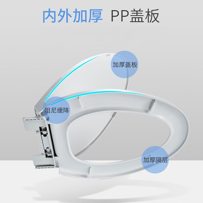 九牧(JOMOO)普通坐便器盖板马桶盖缓降轻音马桶盖97G1020S/97G1021S高清大图