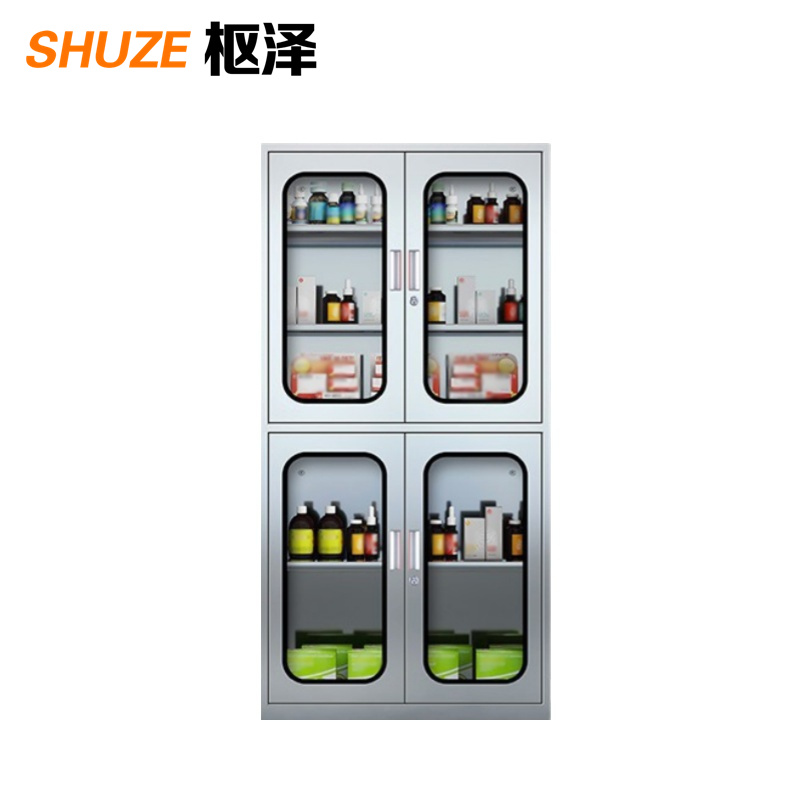 枢泽 不锈钢文件柜 上下玻 台高清大图