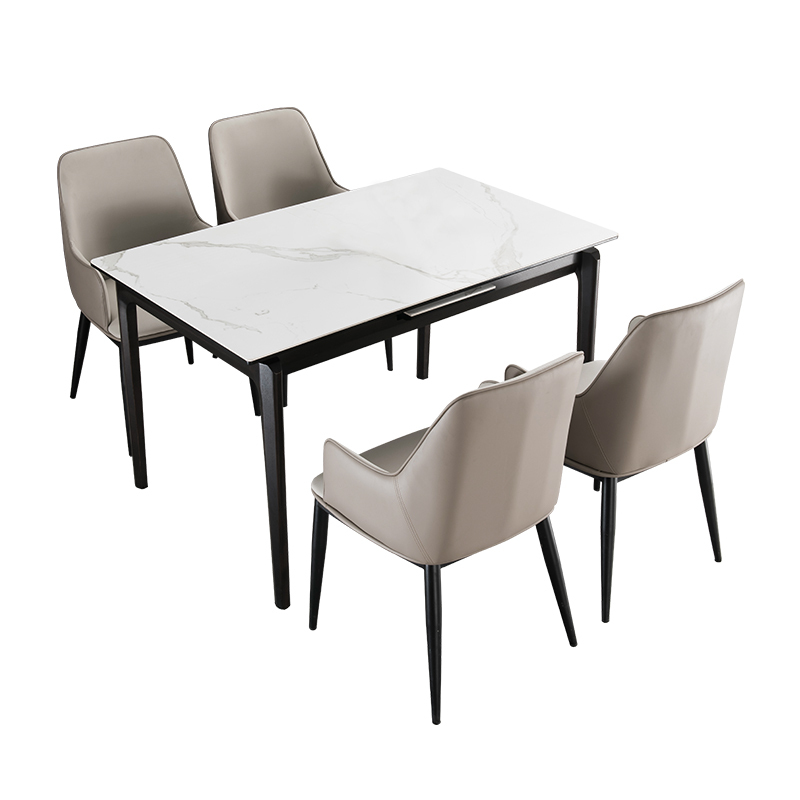 芝华仕cheers芝华仕意式极简岩板餐桌椅组合可伸缩折叠长方形家用pt