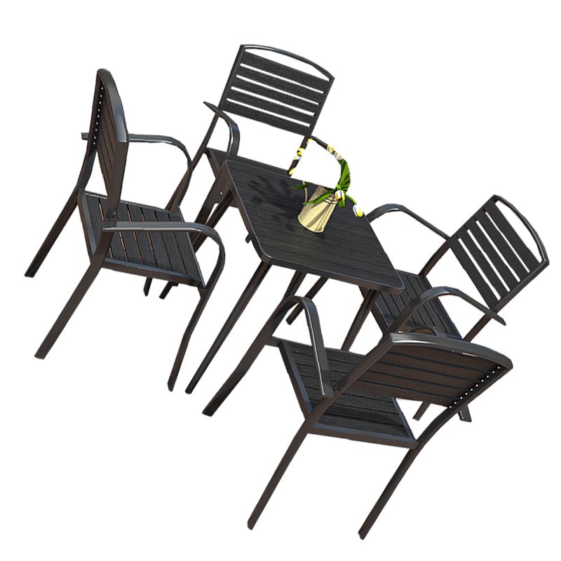 汐户外桌一桌四椅套高清大图