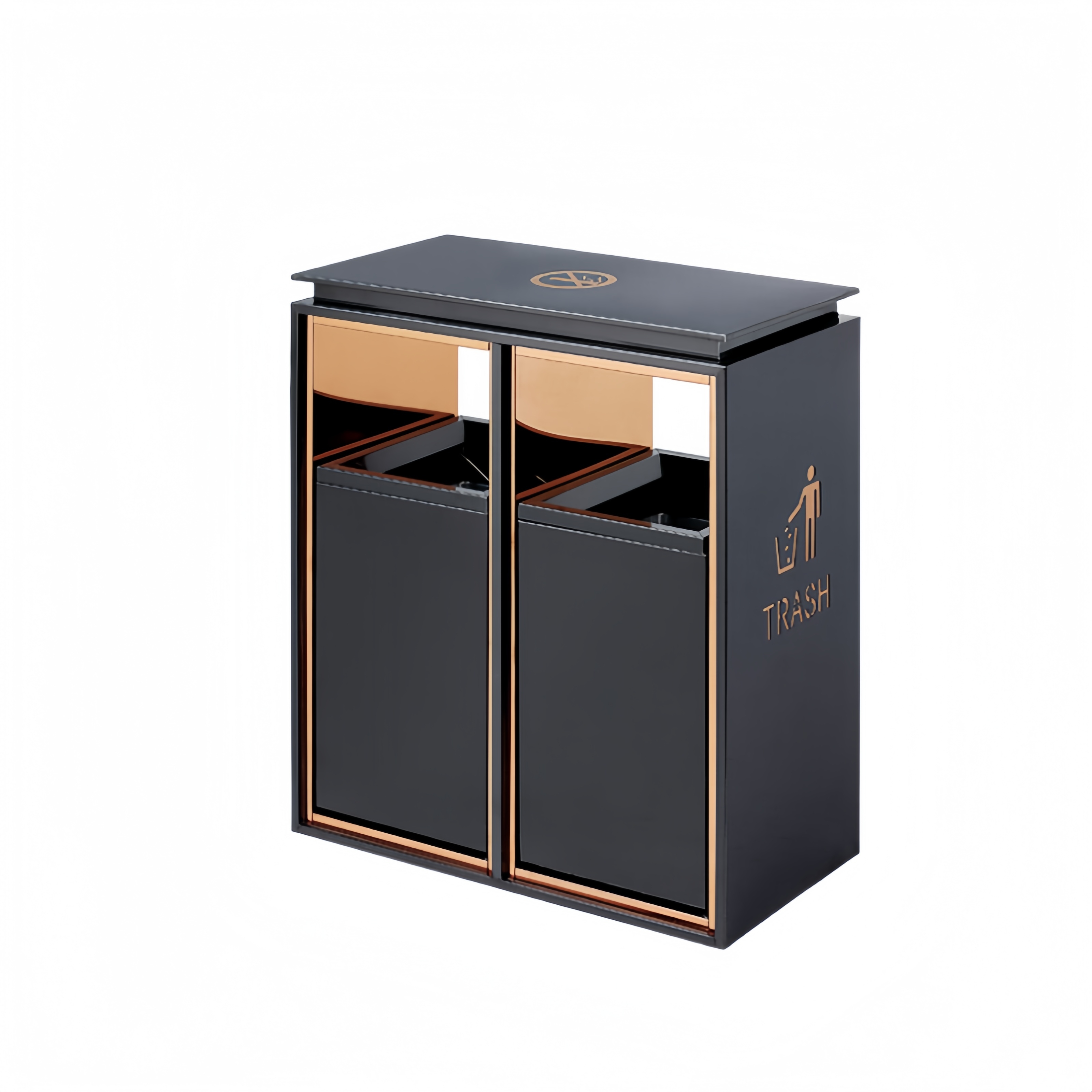 凡礼格禁烟灭烟垃圾桶 双桶禁烟57*29*72cm