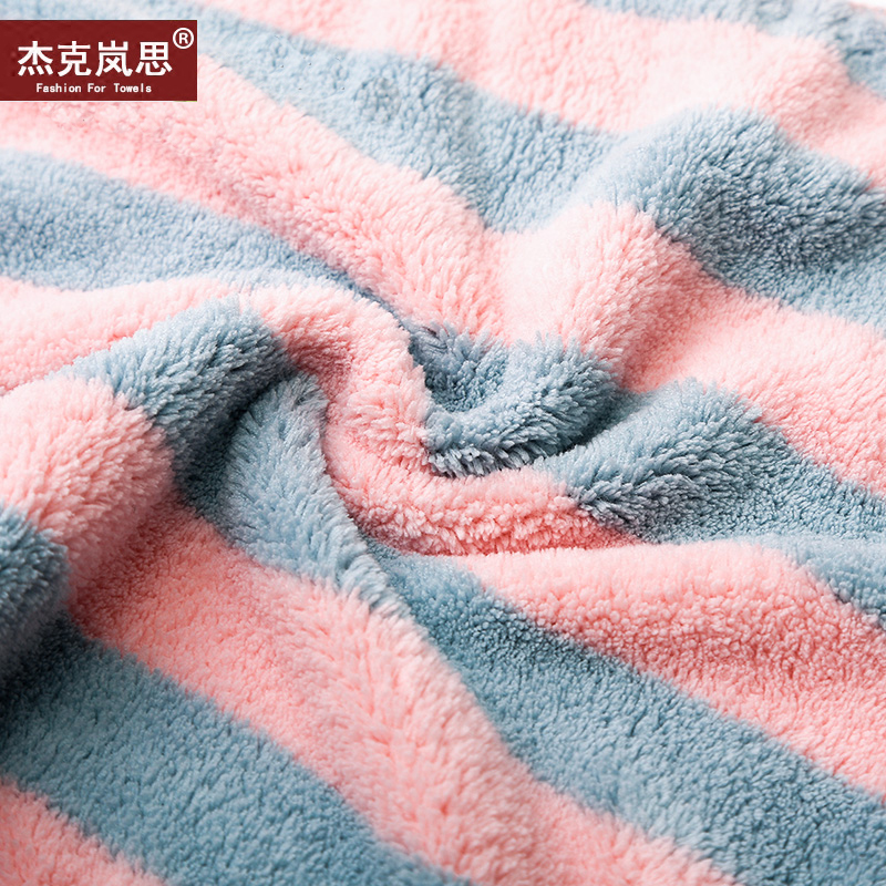 干发帽女头发速干成人日本可爱儿童加厚吸水包头巾两条装浴帽 三维工匠 双色波纹+紫色波纹高清大图