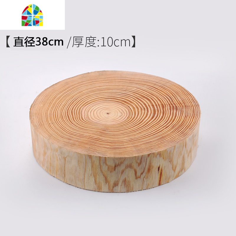 松木加厚砧板切菜板实木刀板厨房家用商用剁肉骨头圆形整木菜墩 FENGHOU 天然松木直径38cm厚10cm高清大图