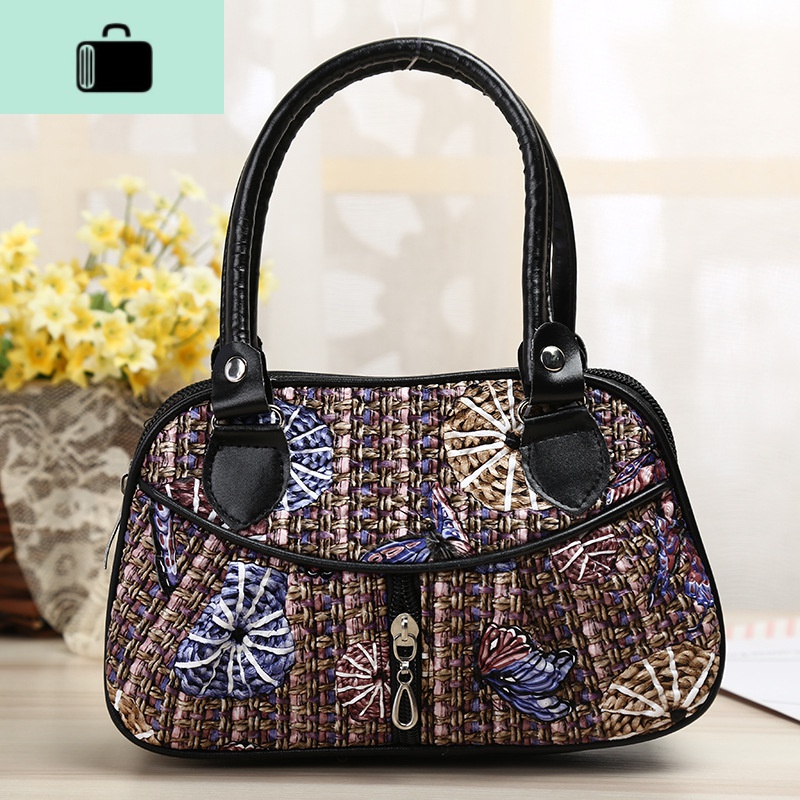 优质版中年小包女手提包零钱包手机包妈妈买菜包包女手拎包零钱包NEW LAKE 优质版仿编织纹黑色