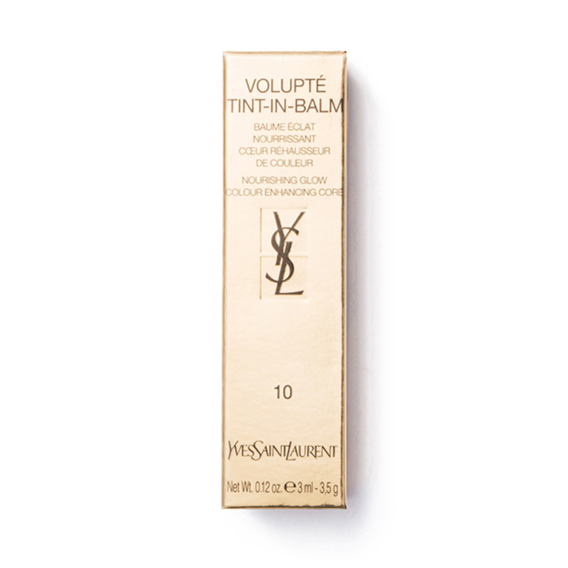圣罗兰(YSL)莹亮纯魅美唇膏 3.5g 10#绯红诱惑 银管双色夹心口红 滋润 保湿