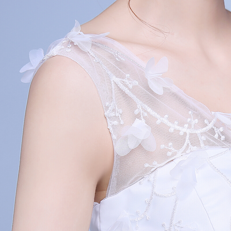 婚纱礼服新款2018时尚结婚V领双肩齐地孕妇韩式婚纱长拖尾大码春