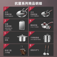 康巴赫锅具套装不粘锅家用三件套燃气电磁炉通用厨房煎锅炒锅全套