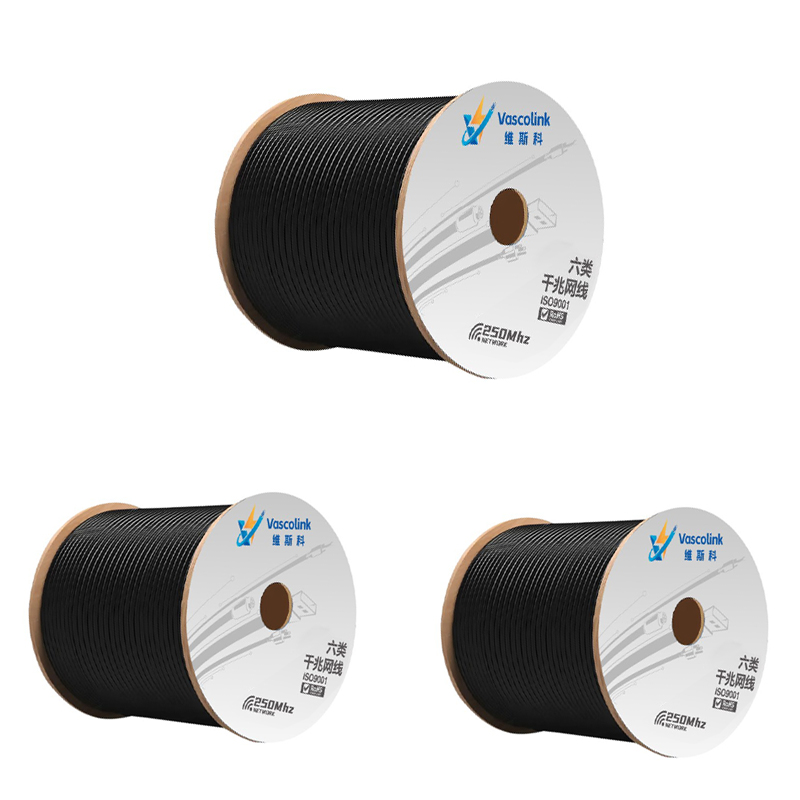 维斯科 VasW-C6-58BK2 0.58mm六类4对非屏蔽双护套室外网线 305.00米/卷(计价单位:卷)黑色高清大图