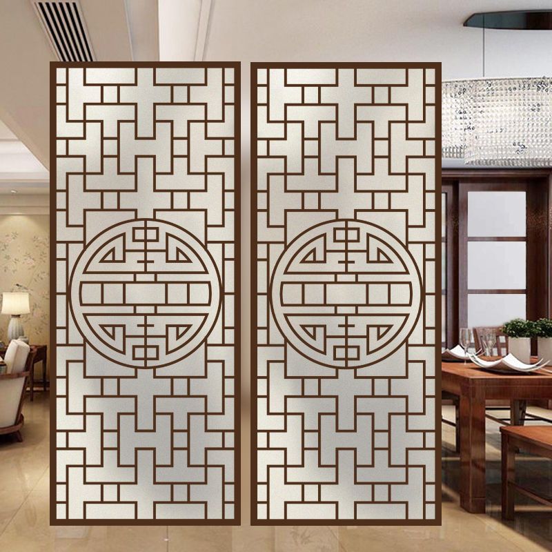 中式-06 宽40cm高60cm/送工具|中式玻璃贴纸阳台移门贴防偷窥静电磨砂