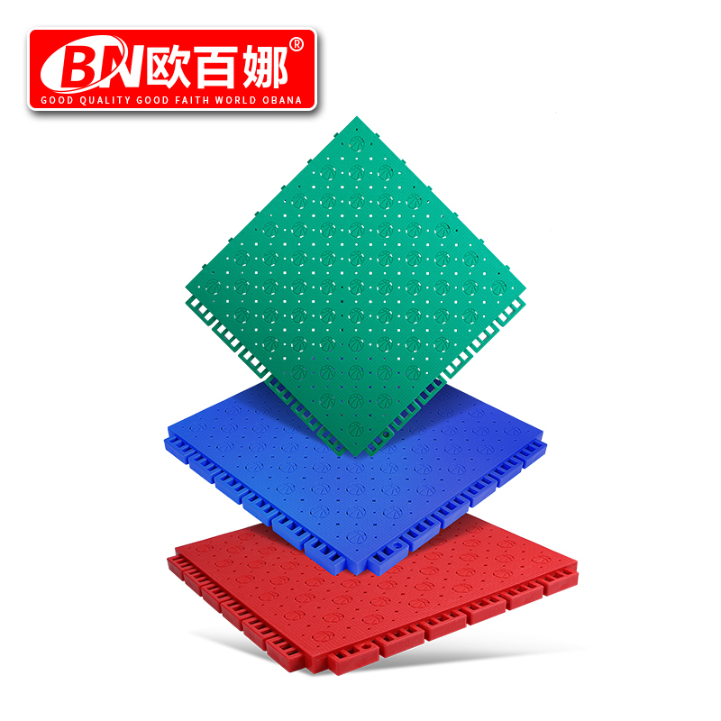 欧百娜室外悬浮地板篮球场地垫学校操场幼儿园室外地垫运动塑胶地板