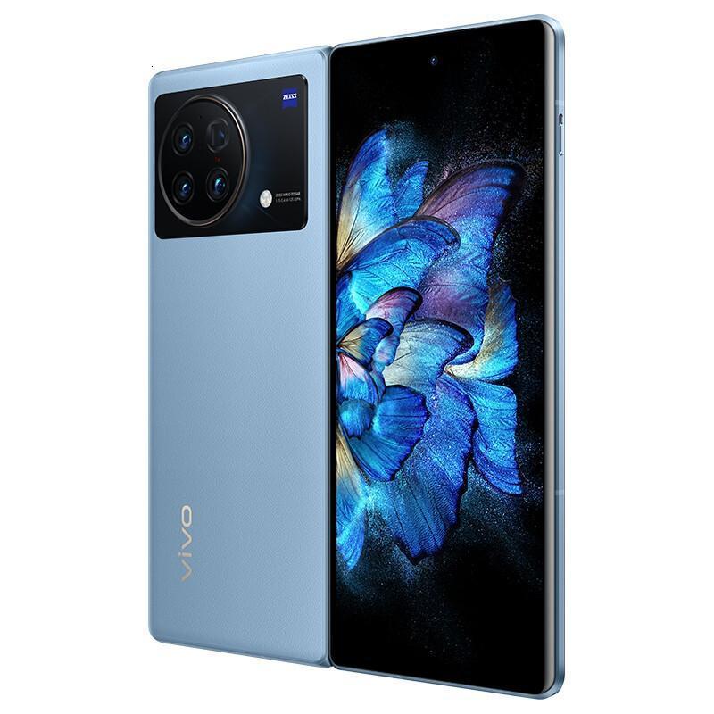 vivo X Fold 12GB+512GB 晴山蓝 2K+ 120Hz E5折叠巨幕 航天级铰链 双屏幕指纹 骁龙8 Gen1 5G全网通智能手机