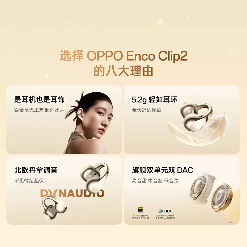 OPPO Enco Clip2 开放式耳机 ETEN1 深空灰 蓝牙耳机