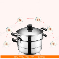 苏泊尔（SUPOR）蒸锅 SZ28B2 易存储304不锈钢双层复底 电磁炉明火通用