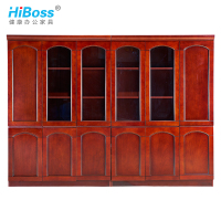 HiBoss 办公文件柜木质油漆书柜贴实木皮组合资料柜办公柜