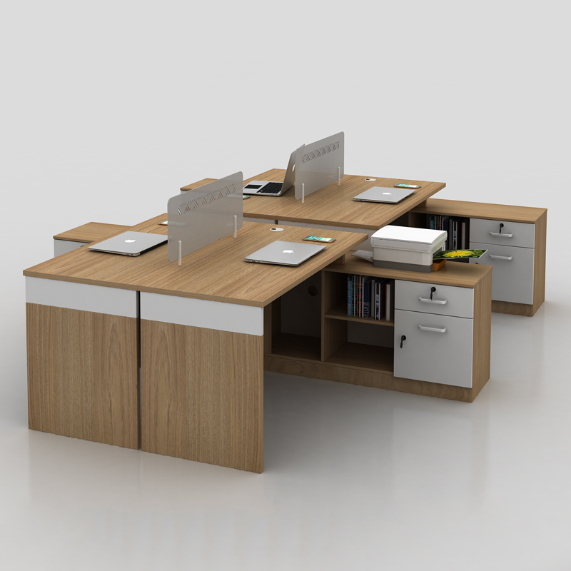 迈亚办公桌简约职员桌组合屏风卡座双人四人位财务桌家用办公桌