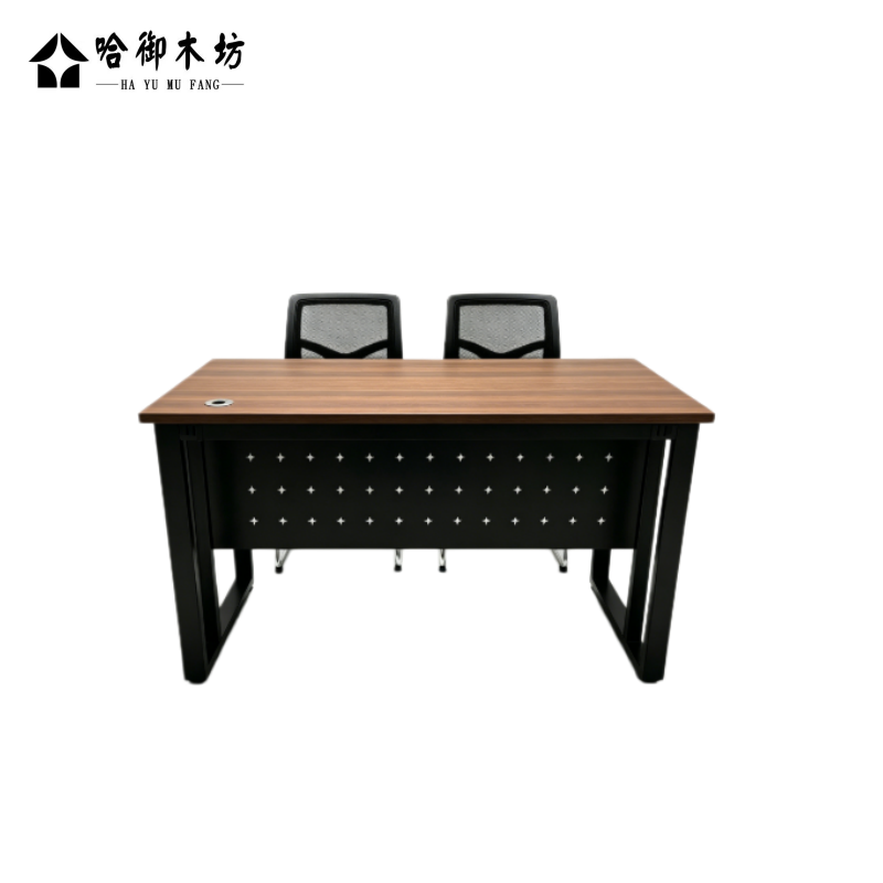 哈御木坊 办公桌带两办公椅 1200*400*750mm 套高清大图
