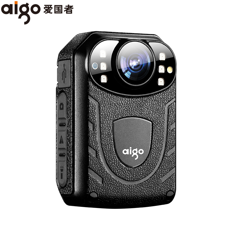 爱国者(aigo)音视频记录DSJ-T2高清红外夜视1296P便携加密白光照明录音录像拍照防尘防水支持扩容黑色64G