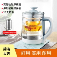 养生壶家用多功能全自动办公法耐(FANAI)室宿舍小型加热玻璃养身煮花茶器 乳白色+滤网乳白色+滤网