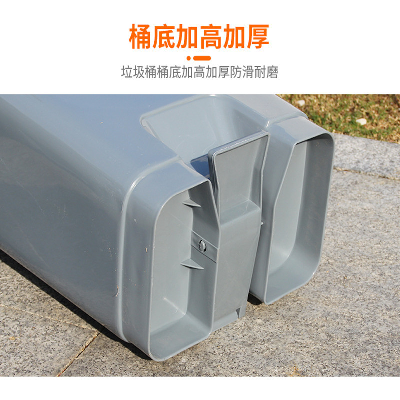 鹰友 灰色生活脚踩垃圾桶大号带盖家用厨房商用脚踏式大容量60L YY60（单位：个）