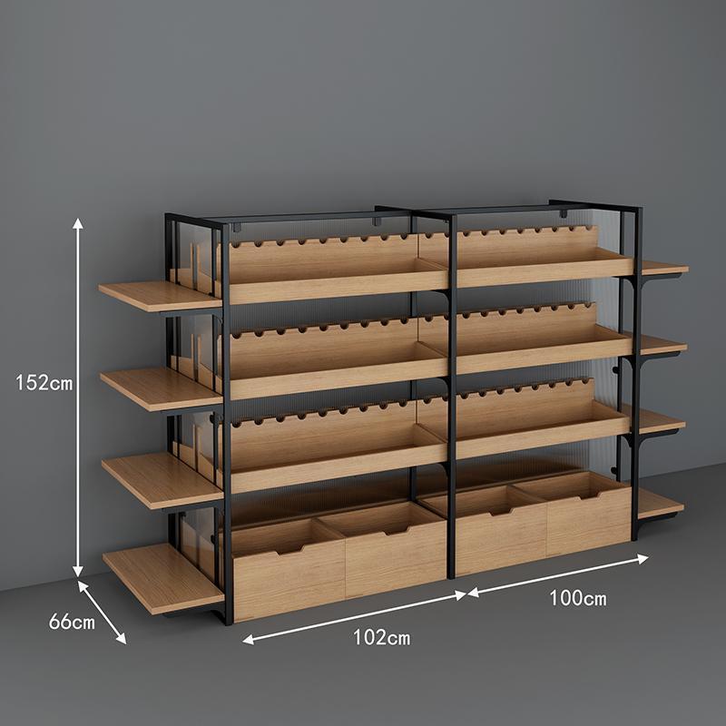 森美人红酒架展示架货架酒架置物架展柜陈列柜货柜展架陈列架子 中岛套餐三长262X宽66X高152
