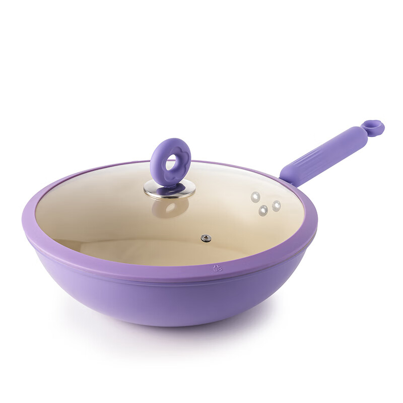 赫曼德 HMD-9719 紫罗兰不粘炒锅 30cm(单位:口)紫色