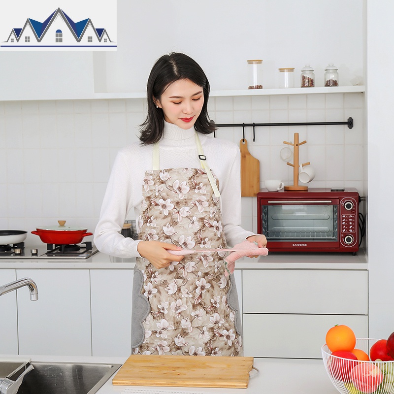 围裙家用厨房做饭防水防油男女大人时尚工作可爱日系罩衣工作服JD 三维工匠高清大图