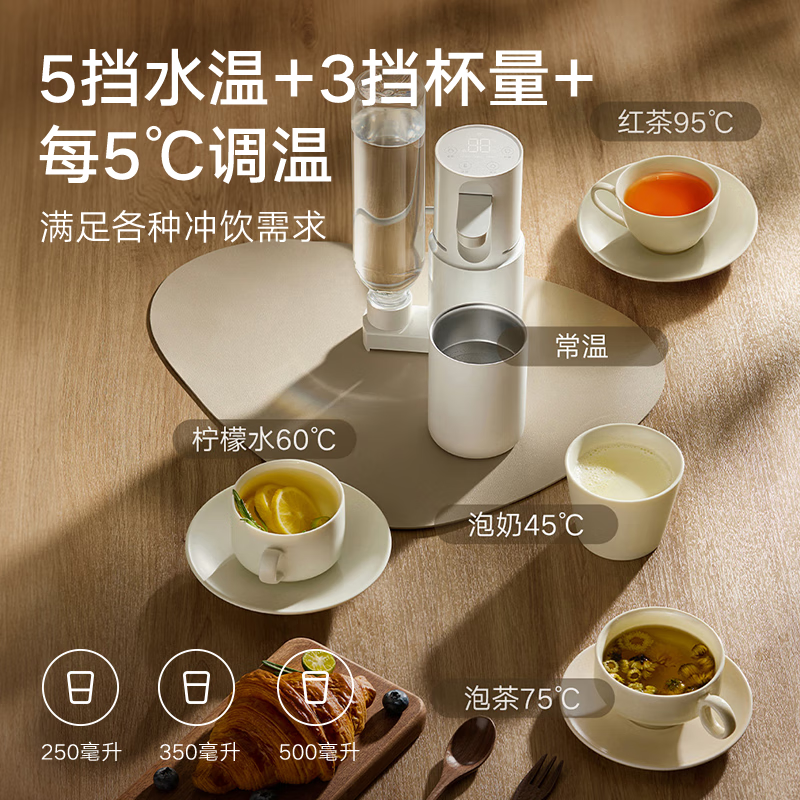 小米(MI)便携即热饮水机 米家家用小型桌面台式直饮净饮机电热杯烧水壶出差旅行电热水壶桌面家用小型迷你高清大图