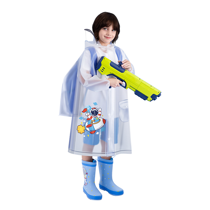 正雨儿童雨衣男童女孩全身防水幼儿园小学生上学专用带书包位专用高清大图