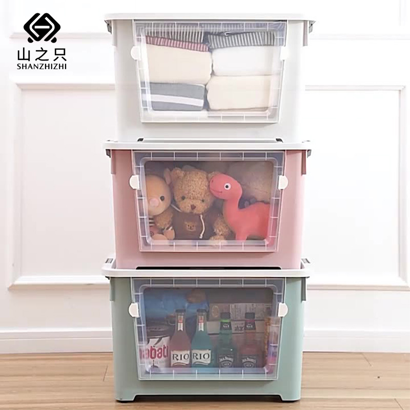 山之只 双开门可视收纳箱 52*37*33cm 个高清大图