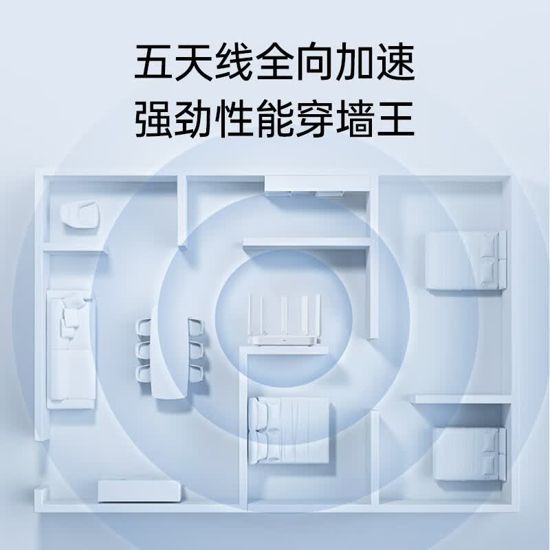 中兴巡天AX3000满血WIFI6千兆无线家用路由器自研双核主芯片5G双频穿墙王wifi路由Mesh 3000M速率高清大图