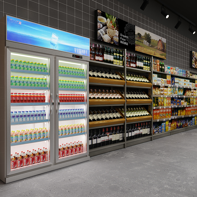 星星xingxlsc800k800升两门双门商用冷藏展示柜陈列柜饮料保鲜柜立式