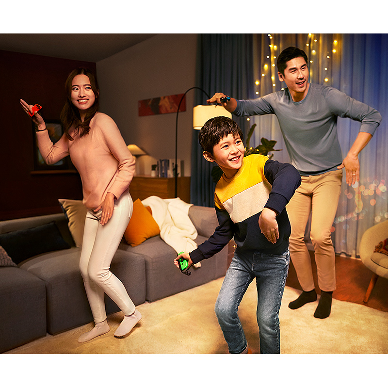 任天堂 Nintendo Switch红蓝主机续航增强版+健身环大冒险游戏+舞力全开卡带 家庭游戏机高清大图