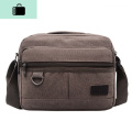 帆布男包挎包2020新款帆布斜挎包男士休闲包大容量轻便收款生意包NEWLAKE 大号咖啡色（1513）