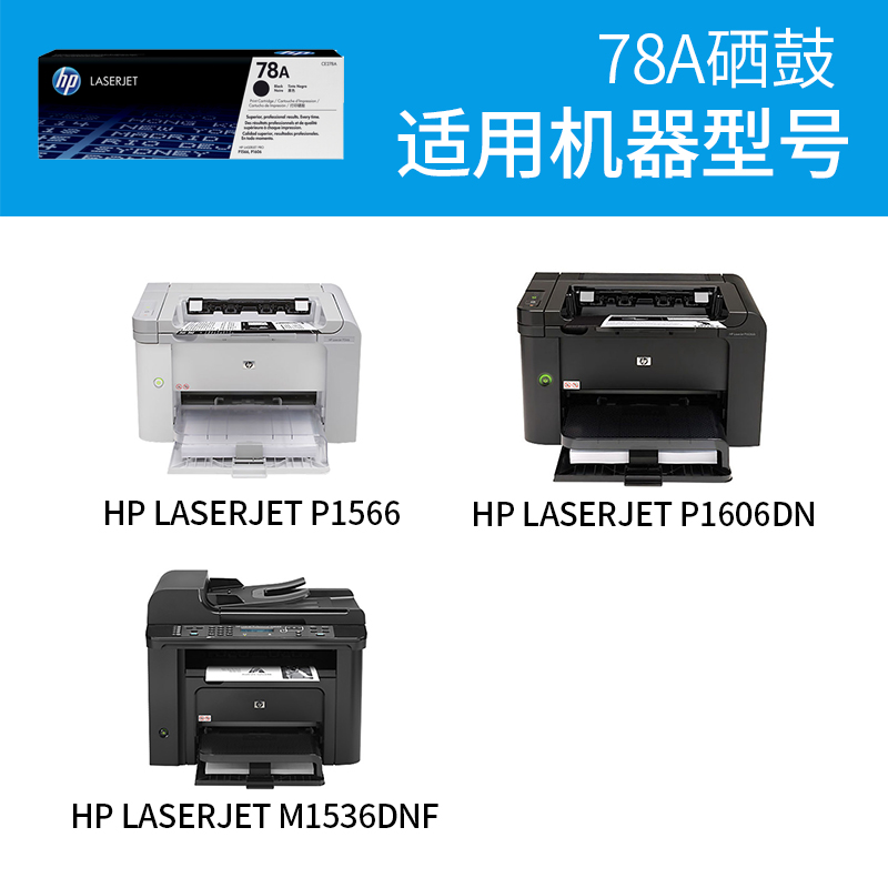 惠普(HP)CE278A 黑色硒鼓 78A(适用LaserJet Pro P1566 P1606dn M1536dnf)高清大图