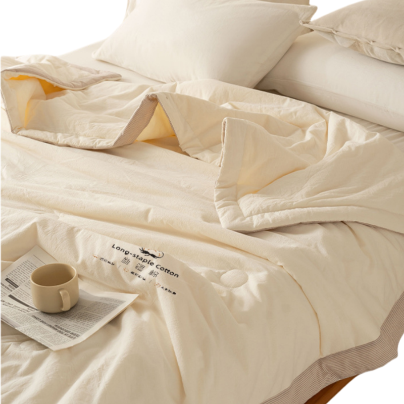 铭思沃单人被150*200cm条 米白高清大图