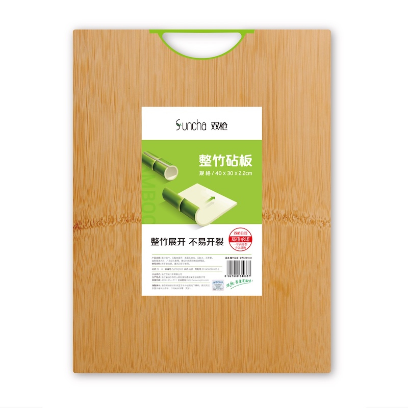 双枪 (Suncha)整竹砧板 厨房抗菌环保面板案板 表面0胶水刀板擀面板 多功能长方型切菜板