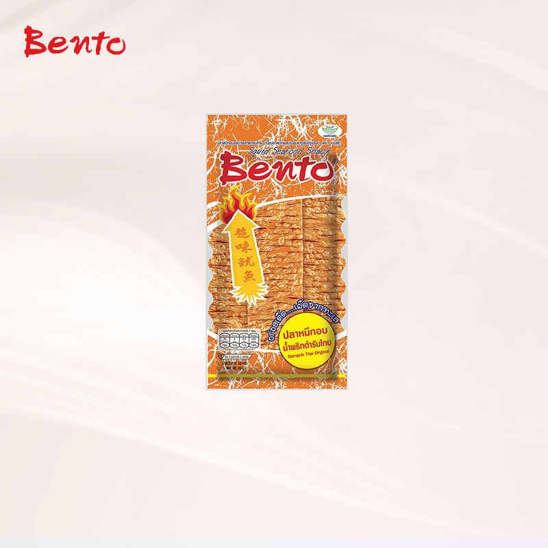 泰国进口特产 BENTO拌多乐泰式香辣味鱿鱼片20G 手撕鱿鱼片辣条零食