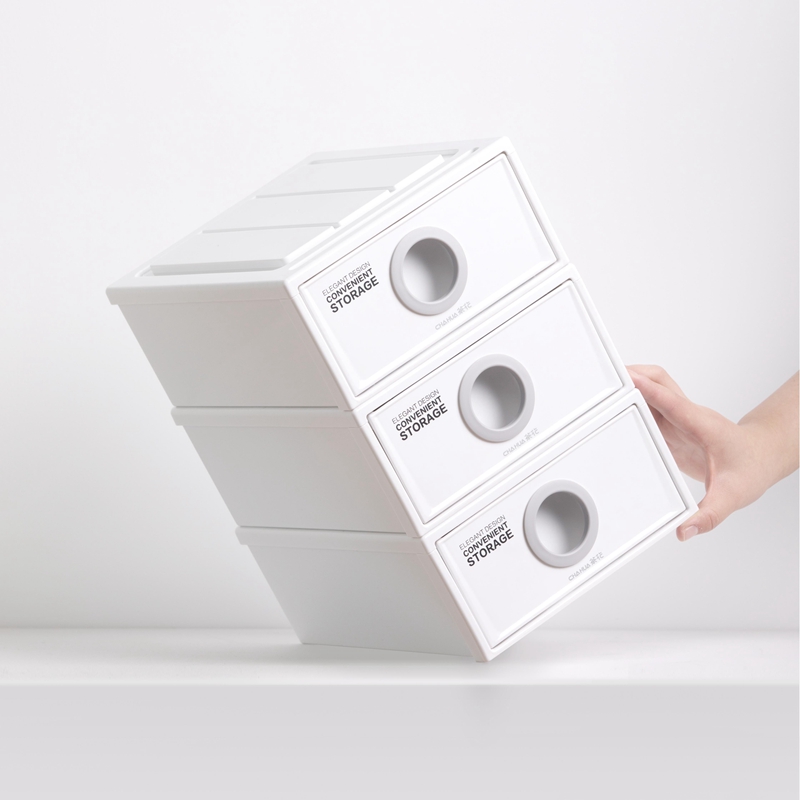 茶花伯纳抽屉式单层收纳柜C19 2.5L/个高清大图