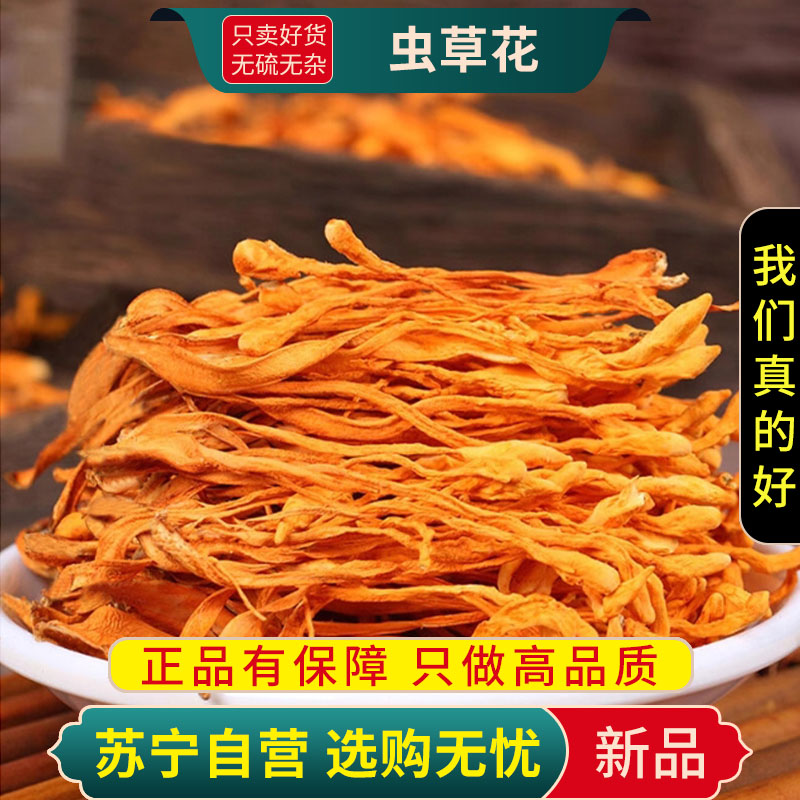 虫草花100克干货正品新货不老草蛹虫草北虫草煮水泡茶火锅煲汤食材无硫