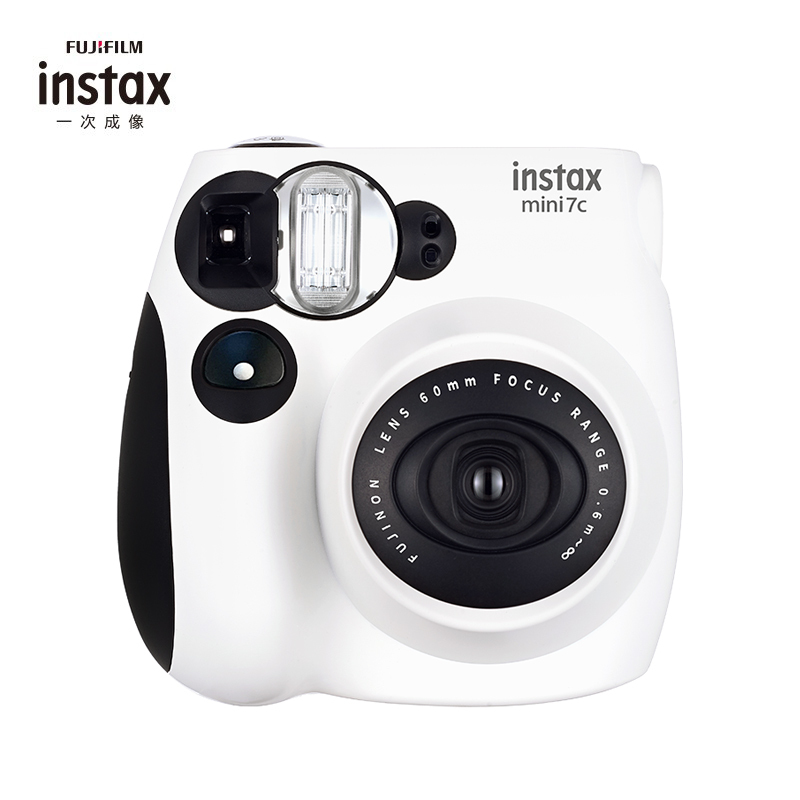 富士（FUJIFILM）INSTAX 拍立得相机 一次成像 入门款 mini7c黑白熊猫胶片相机 套餐三（含50张相纸）