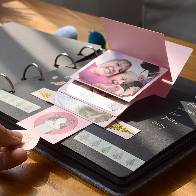 情人节创意爆炸盒成品diy手工粘贴相册网红男相册本