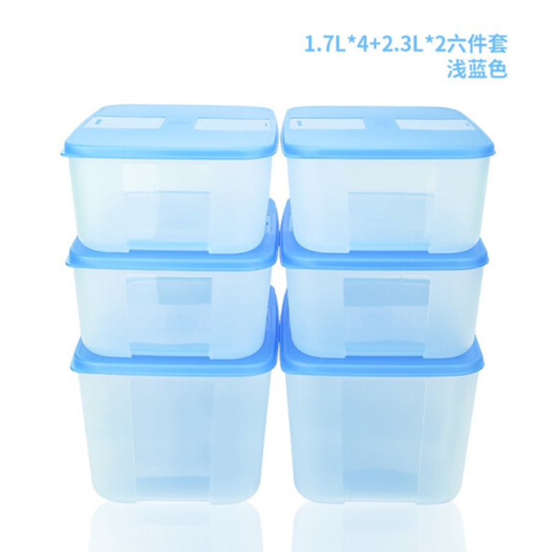 特百惠(Tupperware)保鲜盒冰鲜冷冻保鲜套装 冷冻6件套1.7L*4+2.3L*2高清大图